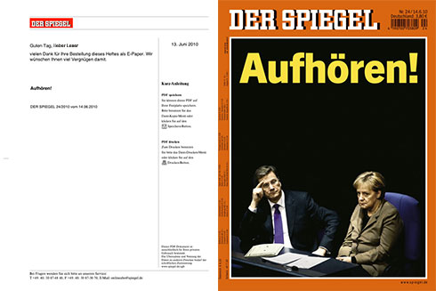 SPIEGEL ePaper mit Deckblatt