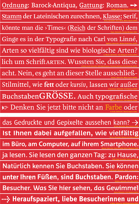 Welt aus Schrift, treppenstufen
