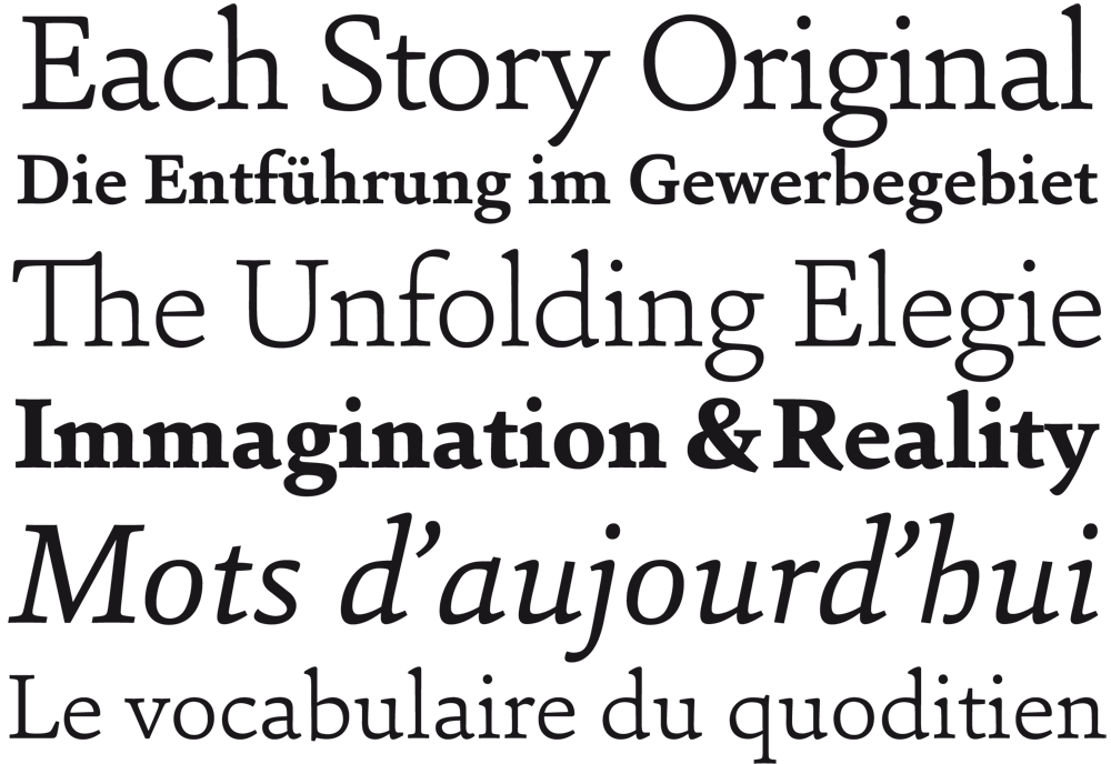 Schriftmuster Sina OT, von Dieter Hofrichter