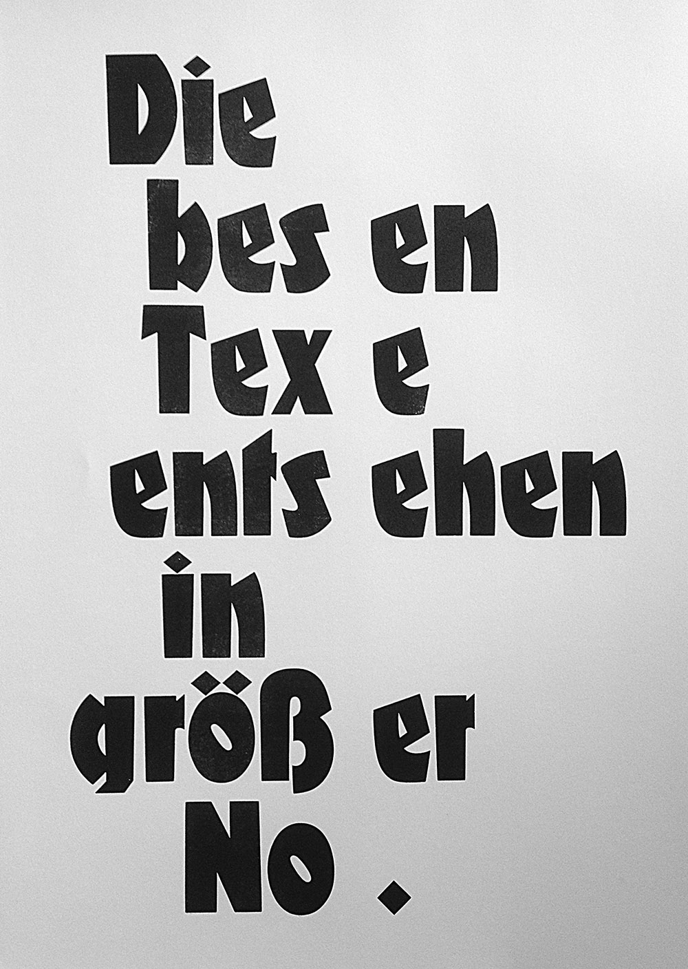 Plakat »Text in Not« zum CreativeMorning Berlin »Broken«
