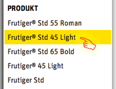 Frutiger-light-Ergebnis bei FontShop.com