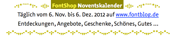 FontShop: Noventskalender