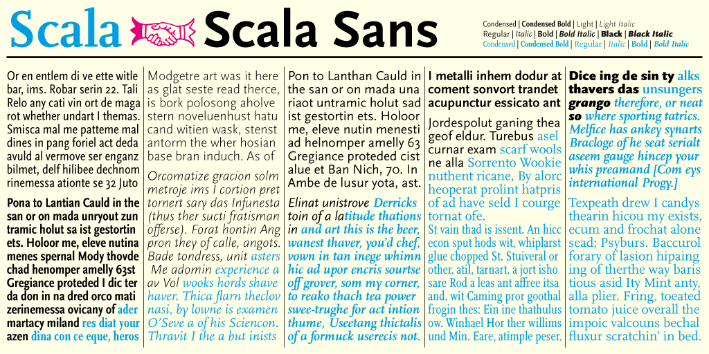 FontShop: Scala_Sans_Schriftmuster