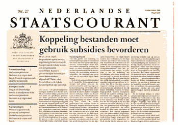 Nederlandse Staatscourant, unveröffentlichtes Redesign