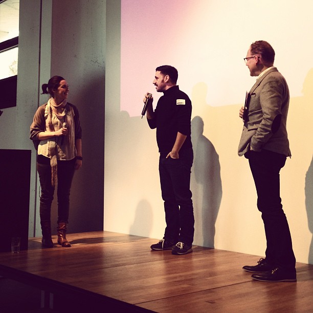 Martina Flor, Giuseppe Salerno, Jürgen Siebert at Creative Morning Berlin Foto: Nadine Roßa