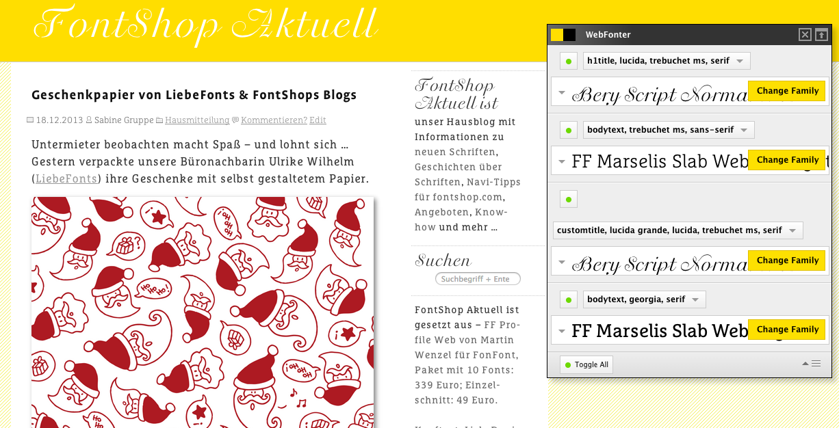 FontShop Aktuell im WebFonter