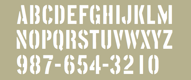 FontShop_Vtg Stencil Font US No. 51Astype