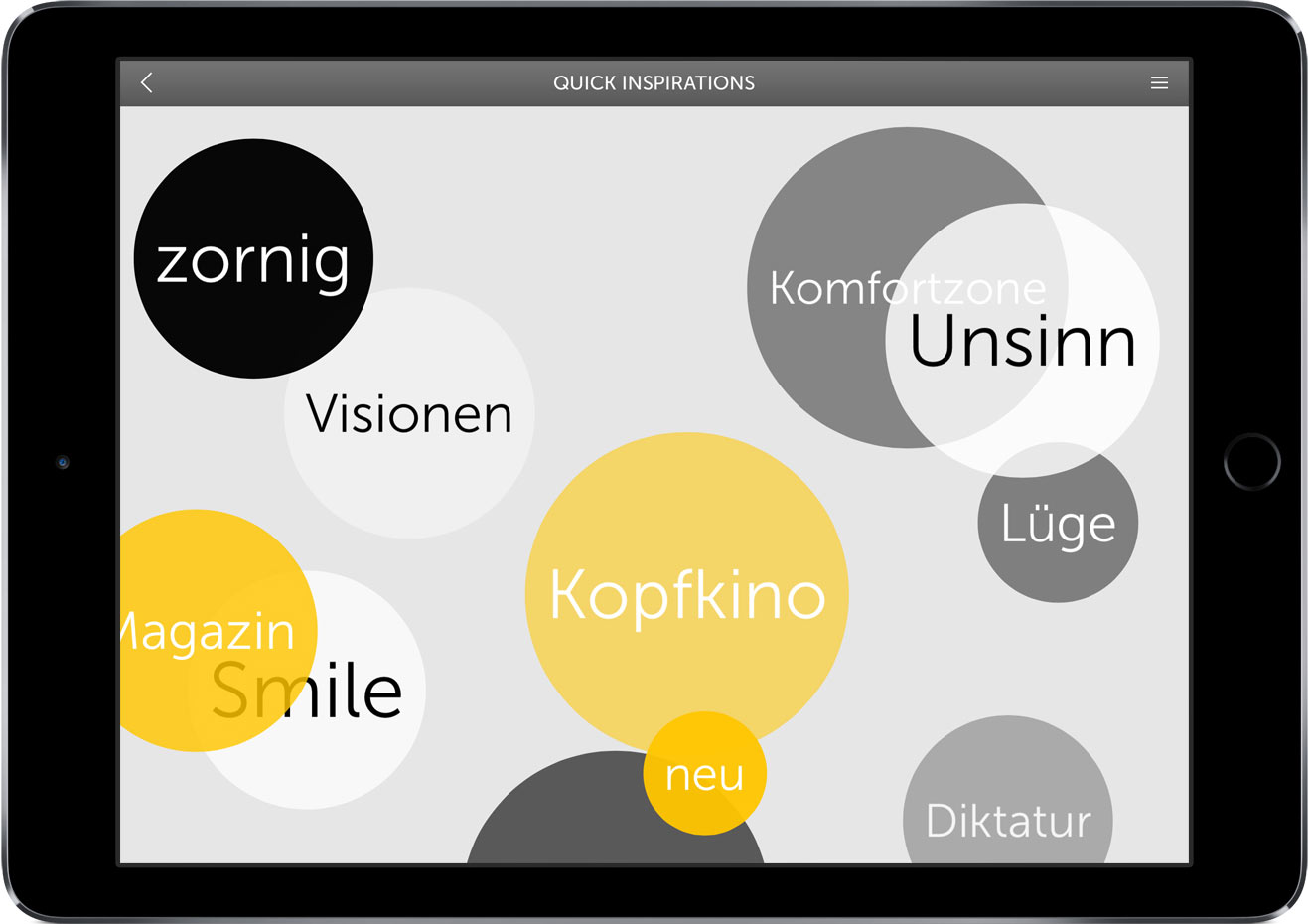 Die Kreativmethode »Mind Jumble Words«, eine Art Dehnübung für unser Sprachzentrum, verknüpft weit auseinander liegende Begriffe … dazwischen ergibt sich Platz für neue Assoziationen